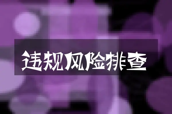 违规风险排查